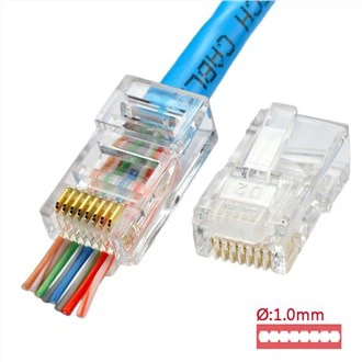 Cat5e проходит через разъем RJ45