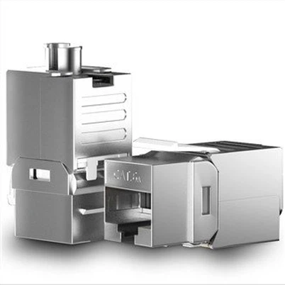 CAT6A Безинструментальный экранированный разъем Keystone