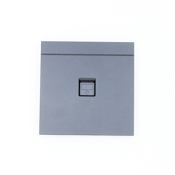 1-Port Black RJ45 Ethernet Faceplate Wall Plate