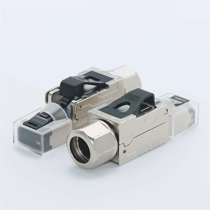 Reusable CAT6A SFTP Toolless 8P8C RJ45 Plug Connector