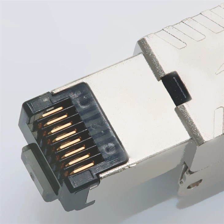 Reusable CAT6A SFTP Toolless 8P8C RJ45 Plug Connector