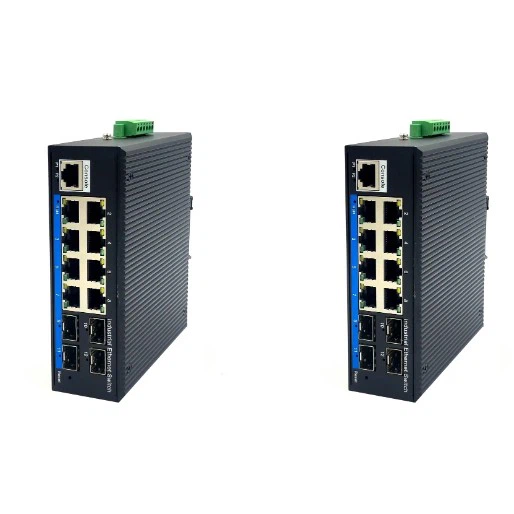 8 Port Gigabit PoE+4G SFP Uplink L2 Managed Industrial PoE Switch IP40